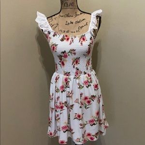 ADED ROSE. RUST FLORALS DRESS MODER